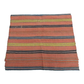 Vintage Turkish Stripe Woven Textile Fragment