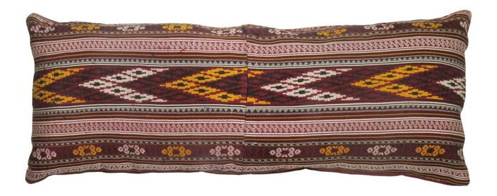 Mid 20th Century Indian Textile Bolster Pillow