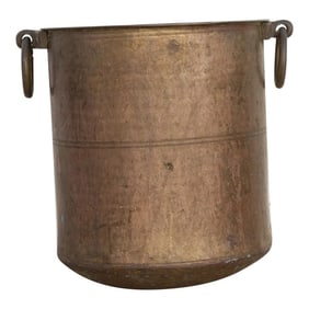 Large Antique Hammered Copper and Brass Water Pot