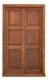 Antique British Colonial Teak Doors With Frame