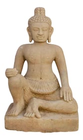 Cambodian Sandstone Khmer Deity