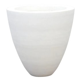 White Dove Round Stone Planter