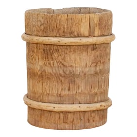 Weathered Bamboo Vegetable Container