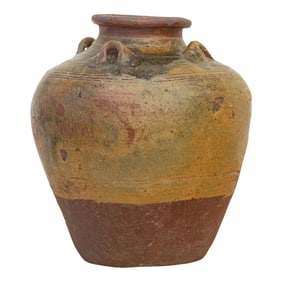 Antique Large Sage Green Martaban Pot