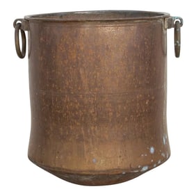 Antique Indian Hammered Copper Vessel