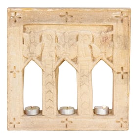 Vintage Carved Sandstone Niche