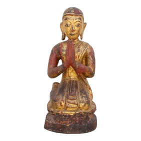 Burmese Sariputra Gilded Monk