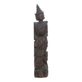Antique Carved Wood Bali Figure