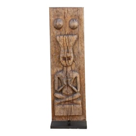 19th Century Carved Bastar Panel on Stand