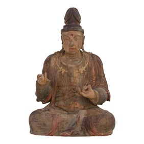 Antique Chinese Painted Buddha