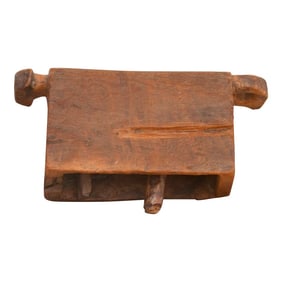 Primitive Hand-Carved Antique Cowbell From Nepal