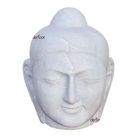 Pure White Marble Mediating Buddha