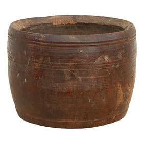 Aged Brown Vintage Textured Naga Rice Bowl
