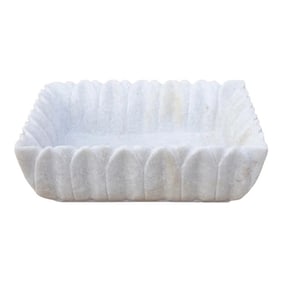 Rectangular Carved Marble Vase