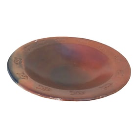 French Fish Engraved Clay Bowl