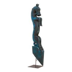 Tall Antique Indian Horse Corbel