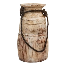 Vintage Rustic Wood Vase
