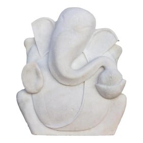 Tall Handcarved Modern Marble Ganesha