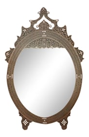 Carved and Inlaid Mirror