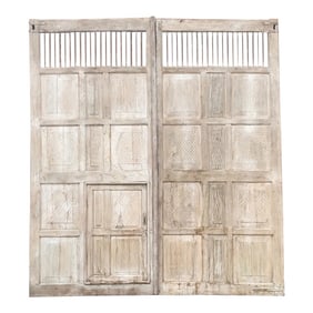 Pair of Antique Indo-French Monumental Doors