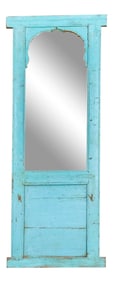 Antique Haveli Blue Floor Mirror