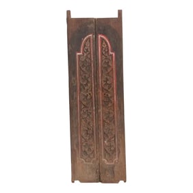 Pair of Antique Heavily Carved Doors From Thailand