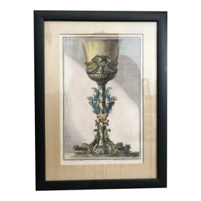 Antique Royal Cup Ioan Giardini Maxi Joseph Limpach Etching, Framed