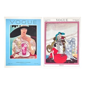 Vintage Vogue Cover Poster Print Paris Spring/Summer Fashions - A Pair