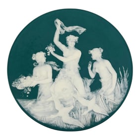 Jean Baptist Stahl Pate-Sur-Pate Neoclassical Phanolith Charger Bacchanalian 21"