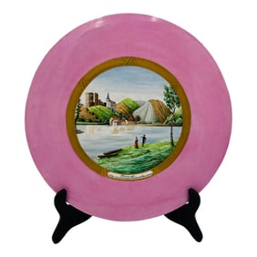 Antique Kpm Porcelain "View of Tharandt" 14 Inch Plaque