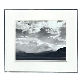 Vintage Black and White Photograph of Landscape
