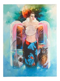 The Moon Goddess Oil Painting on Canvas