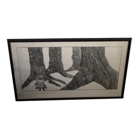 Saul Tepper, American (1899 - 1987) Drawing on Paper Signed, Framed
