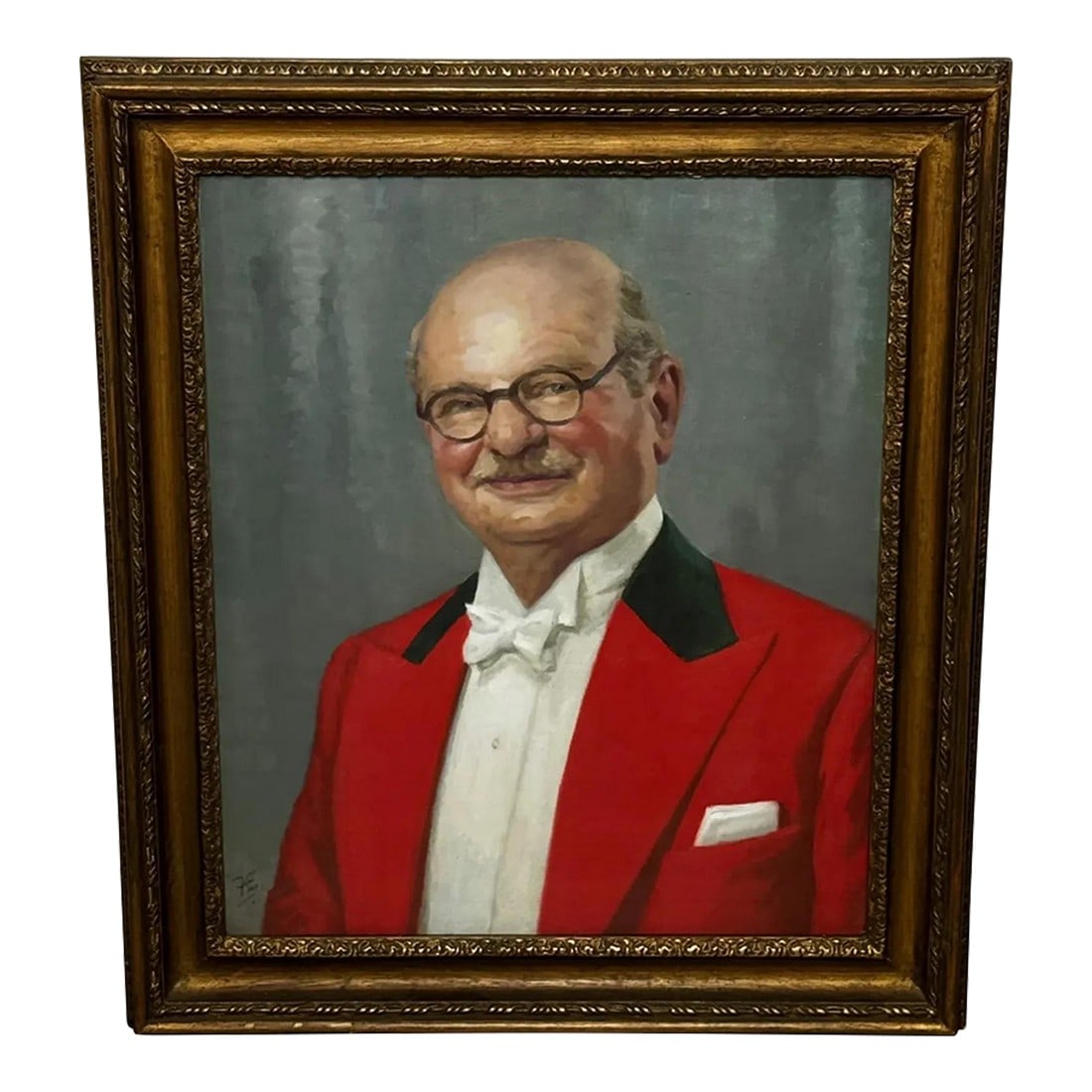 1950s Oil Painting Sir Philip Grey Egerton 15th Baronet Follower of Herbert James Gunn: 1 Historic British 20th Century Oil Painting Portrait Sir Philip Grey Egerton, 15th Baronet 1885-1962 Red Coat High Sheriff Of Cheshire Follower Herbert James Gunn. Impress your guests & clients in yo
