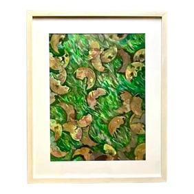 Vintage Albino Original Oil Paining on Paper