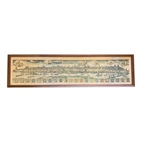 Vintage Framed Germany Map With Coat of Arms "Colonia Agrippina"