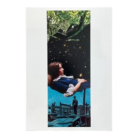 Late 20th Century Vintage Boho Original Surrealist Collage