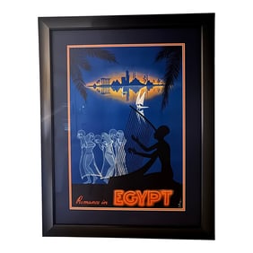 Ismael M Azmy - Original Vintage Travel Poster - Romance in Egypt 1938