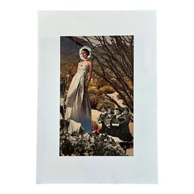 Late 20th Century Vintage Boho Original Surrealist Collage
