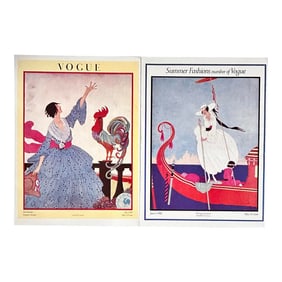 Vintage Vogue Cover Poster Print Paris Summer Fashions - A Pair