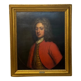 Scottish 18th Century Historic Oil Painting Lieutenant General Sir James Campbell Attributed William