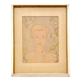 Vintage Deco 1930s Portrait of Young Woman