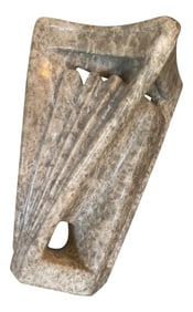 1990s Marble Sculpture With Minimalist Details on Base