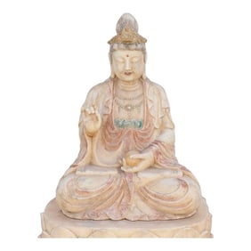 Exceptional Finely Carved Marble Buddha