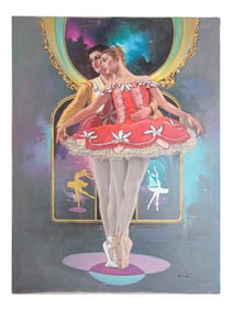 Classical Ballet Dancers Oil Painting on Canvas