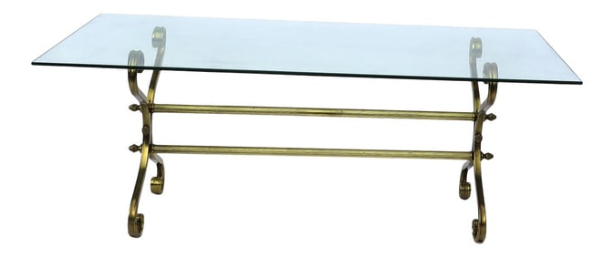 Hollywood Regency Italian Scroll Coffee Table