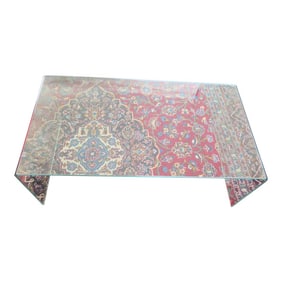 1/2" Clear Glass Waterfall Coffee Table