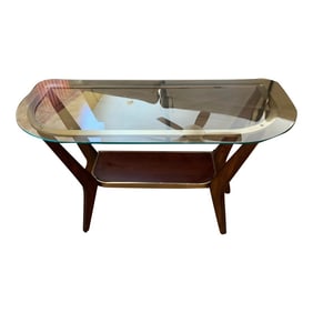 1970s Mid-Century Modern Style Glass Side Top Table