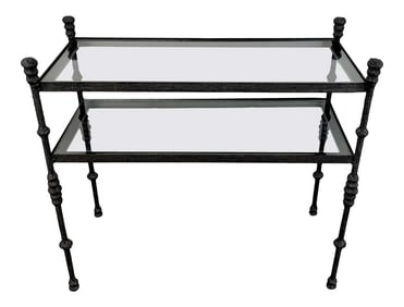 Mid 20th Century Modern Bronzed Iron Two-Tier Console