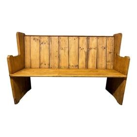 19th Century English Pine Pew